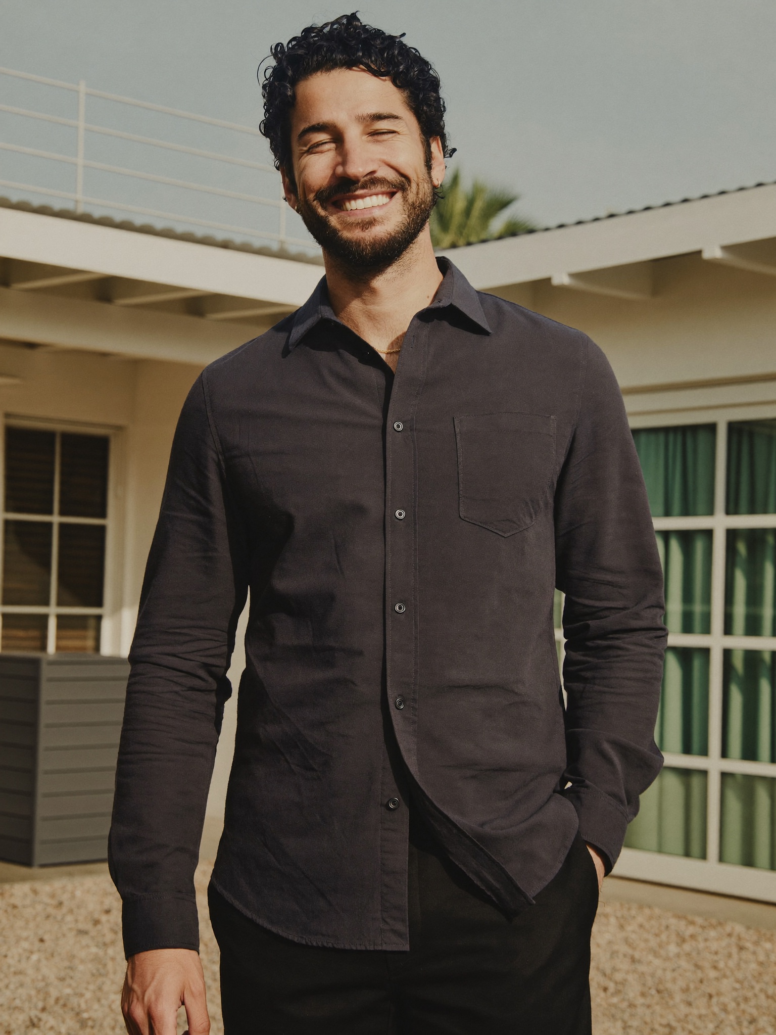 A relaxed, confident man after finally getting a straight answer